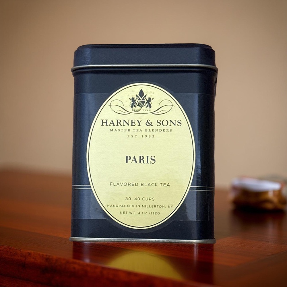 Harney and Sons “Paris” Tea 4 Ounce -  30 To 40 Cups - Hand Packed Tin Exp:12/26